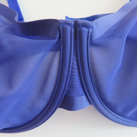 CUUP The Balconette Mesh Underwire Bra in Ultramarine Blue - Size 40F - Picture 5 of 13